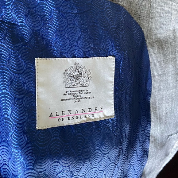 Alexandre of England Gray Blazer with Blue Lining - Picture 5 of 6